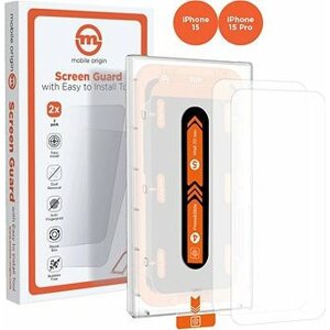 Mobile Origin Orange Screen Guard iPhone 15 Pro/15 2 ks s aplikátorom