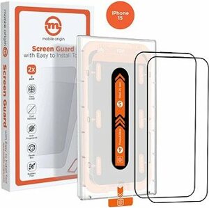 Mobile Origin Orange Screen Guard iPhone 15 2 ks s aplikátorom