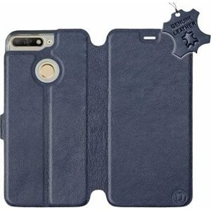 Flip pouzdro na mobil Honor 7A - Modré - kožené - Blue Leather