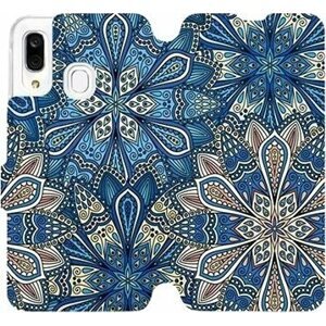 Flipové pouzdro na mobil Samsung Galaxy A40 - V108P Modré mandala květy