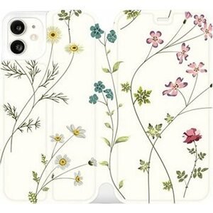 Flipové pouzdro na mobil Apple iPhone 11 - MD03S Tenké rostlinky s květy