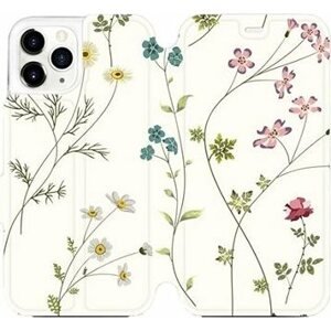Flipové pouzdro na mobil Apple iPhone 11 Pro - MD03S Tenké rostlinky s květy