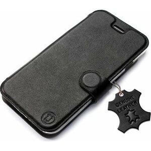 Mobiwear kožené flip pre Motorola Moto G72 – Čierne