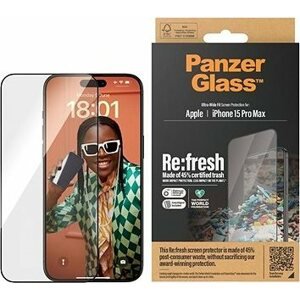 PanzerGlass Recycled Glass Apple iPhone 15 Pro Max s inštalačným rámčekom