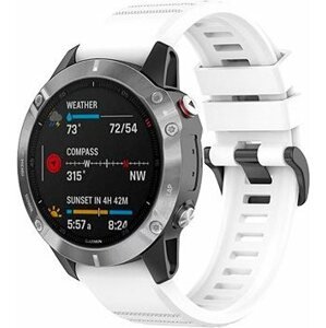 FIXED Silicone Strap na Garmin QuickFit 22 mm biely