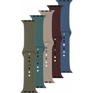 FIXED Silicone Strap pre Apple Watch 42/44/45/49 mm modrý/zelený/béžový/vínový/khaki