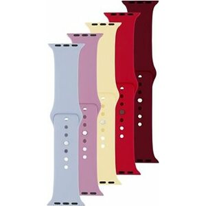FIXED Silicone Strap pre Apple Watch 42/44/45/49 mm červený/modrý/žltý/fialový/vínový