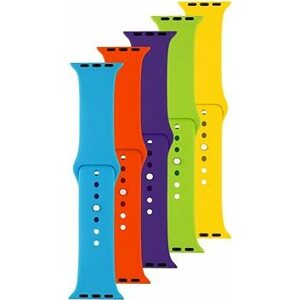 FIXED Silicone Strap pre Apple Watch 42/44/45/49mm modrý/žltý/zelený/fialový/oranžový