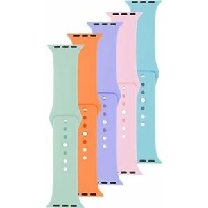 FIXED Silicone Strap pre Apple Watch 38/40/41 mm modrý/zelený/ružový/fialový/oranžový