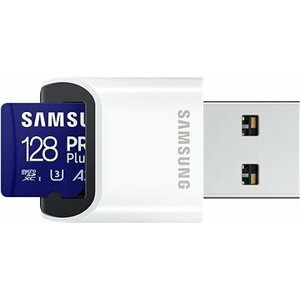 Samsung MicroSDXC 128 GB PRO Plus + USB adaptér (2023)