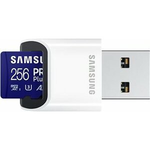 Samsung MicroSDXC 256 GB PRO Plus + USB adaptér (2023)