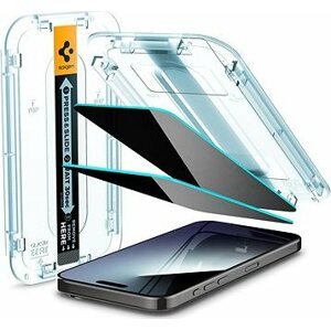 Spigen Glass tR EZ Fit (Privacy) 2 Pack Transparency iPhone 15 Pro