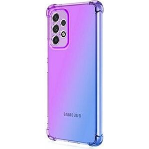TopQ Kryt Samsung A33 5G silikón Shock dúhový fialovo-modrý 73997