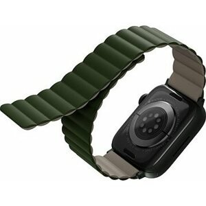 Uniq Revix Reversible Magnetic remienok pre Apple Watch 42/44/45/Ultra 49mm zelený/béžový