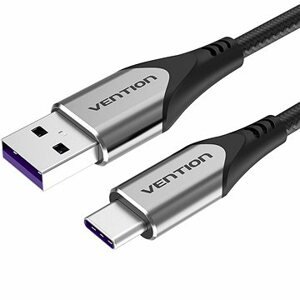 Vention USB-C to USB 2.0 Fast Charging Cable 5A 1.5m Gray Aluminum Alloy Type