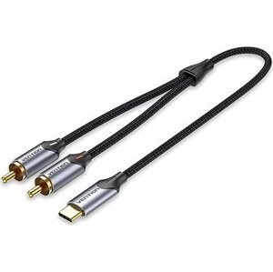 Vention USB-C Male to 2-Male RCA Cable 2 m Gray Aluminum Alloy Type