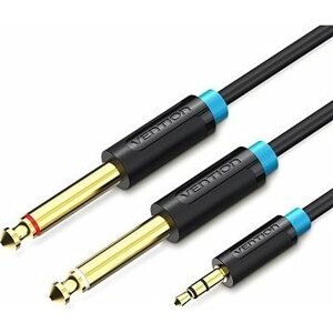 Vention 3,5 mm Male to 2× 6,3 mm Male Audio Cable 0,5 m Black