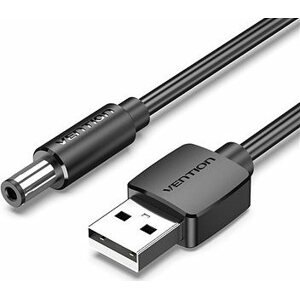 Vention USB to DC 5,5 mm Power Cord 0,5 m Black Tuning Fork Type