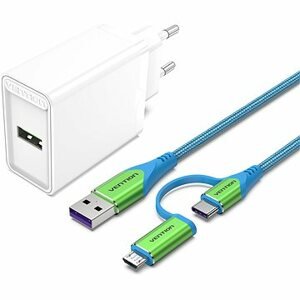 Vention & Alza Charging Kit (18 W + 2 in 1 USB-C/micro USB Cable 1 m) Collaboration Type