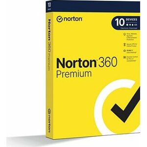 Norton 360 Premium 75 GB, VPN, 1 používateľ, 10 zariadení, 24 mesiacov (elektronická licencia)