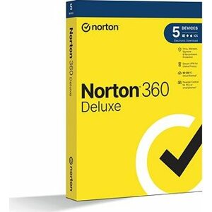 Norton 360 Deluxe 50 GB, VPN, 1 používateľ, 5 zariadení, 36 mesiacov (elektronická licencia)