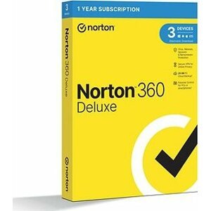 Norton 360 Deluxe 25GB, 1 používateľ, 3 zariadenia, 12 mesiacov (elektronická licencia)